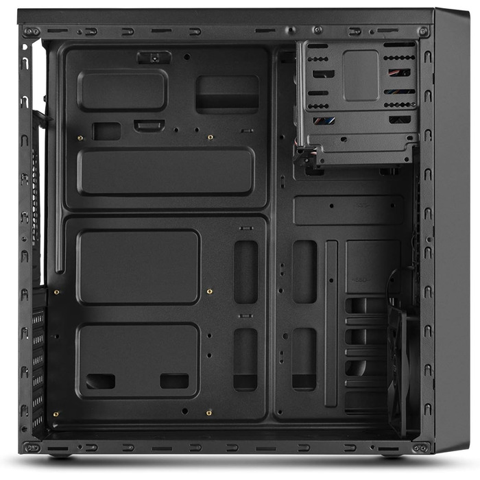 Корпус для ПК NOX COOLBAY RX - NXCBAYRX: ATX, Micro ATX, USB 3.0, металева сітка, підтримка 3 вентиляторів, 4 HDD, відеокарта до 370 мм, чорний