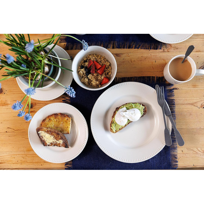 Набір посуду Mikasa Cranborne (12 предметів) - керамічний сервіз для 4 осіб, зелений (з подарунковою коробкою)