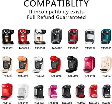 RECAFIMIL Reusable Coffee Capsules, Compatible With Tassimo, Coffee Filter (60 ml + 180 ml)
