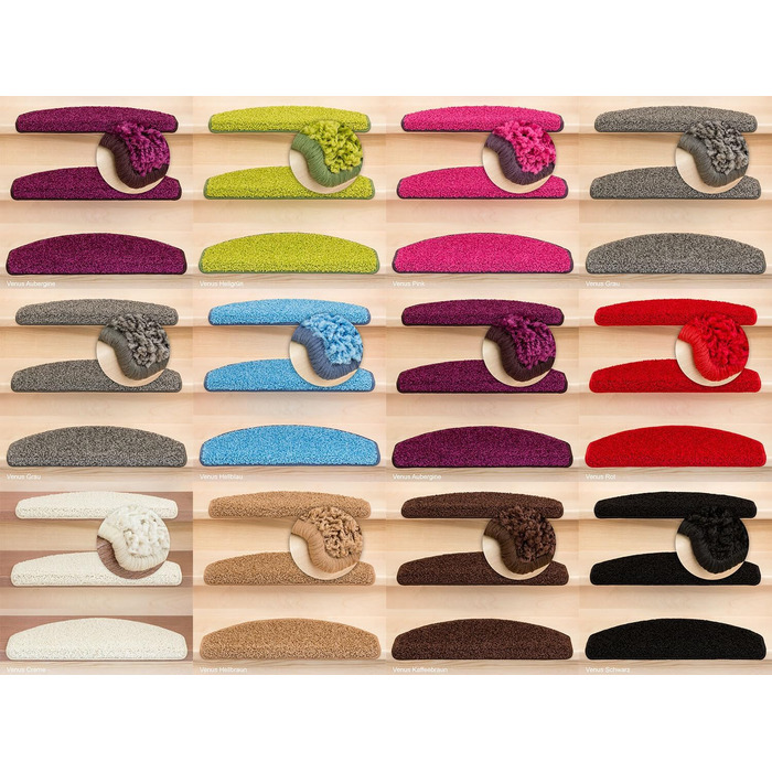 Ступінчасті килимки Kettelservice-Metzker Shaggy: набір 15 шт. (кремовий)