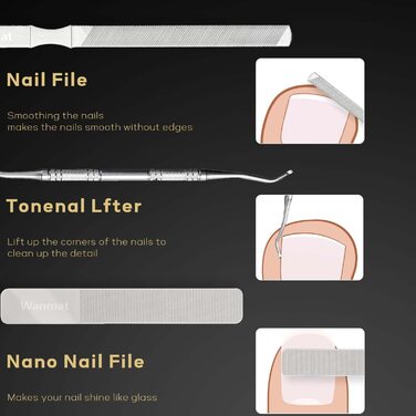 Професійний кусачки для нігтів Wanmat для чоловіків та літніх людей, для товстих нігтів, сріблясті