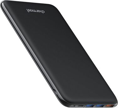 Power Bank Charmast 26800mAh з 4 виходами та 3 входами, USB-C, для iPhone, iPad, Samsung, чорний