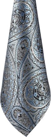 Краватка чоловіча GASSANI Paisley 7 см, набір 3 шт (чорний, блакитний, білий)