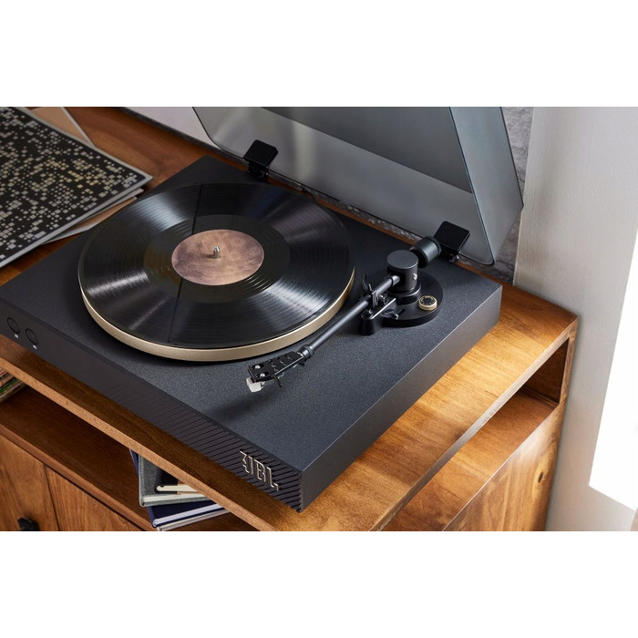 Вініловий програвач з Bluetooth JBL Spinner BT — чорно-золотий