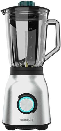 Cecotec Power Black Titanium 1300Max Stand Mixer - 1300W, 1.5L, 2 Speeds, Titanium Blades, Pulse Function, Ice Crusher