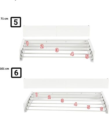 Сушарка для білизни FoxyDry HIDE настінна, розкладна, 71x35x13 см, білий (Limited Edition)
