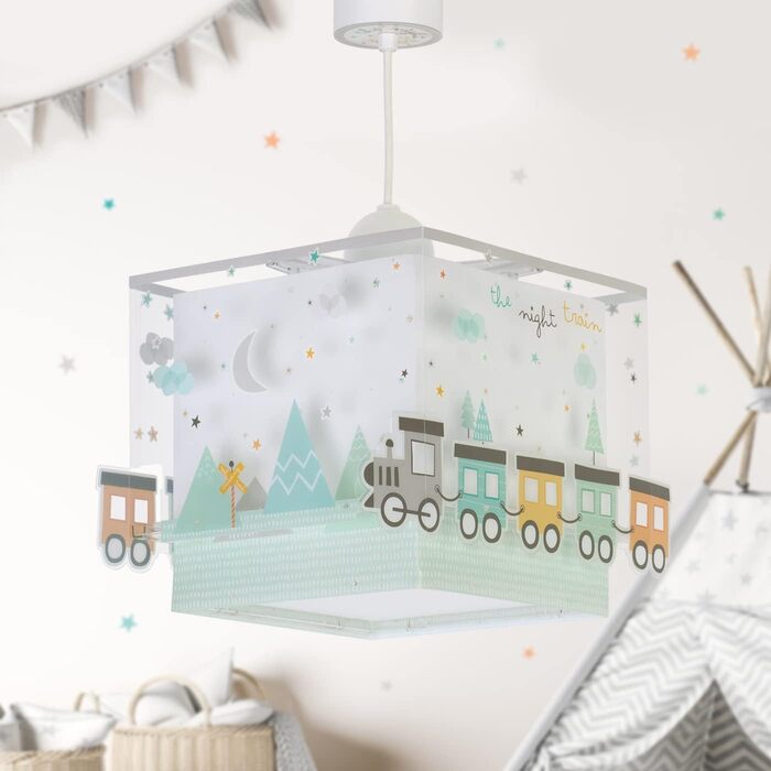 Dalber children's lamp pendant light hanging lamp pull colors train The Night Train colorful