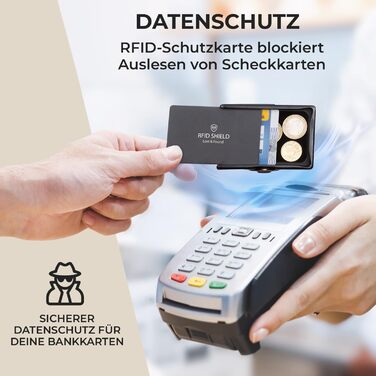 Чоловічий гаманець Slimpuro з RFID захистом, шкіряний гаманець для чоловіків та жінок з відділенням для монет, на 12 карт, візерунок Houndstooth, чорний