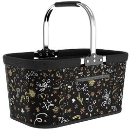 колір: чорний з різдвяним принтом