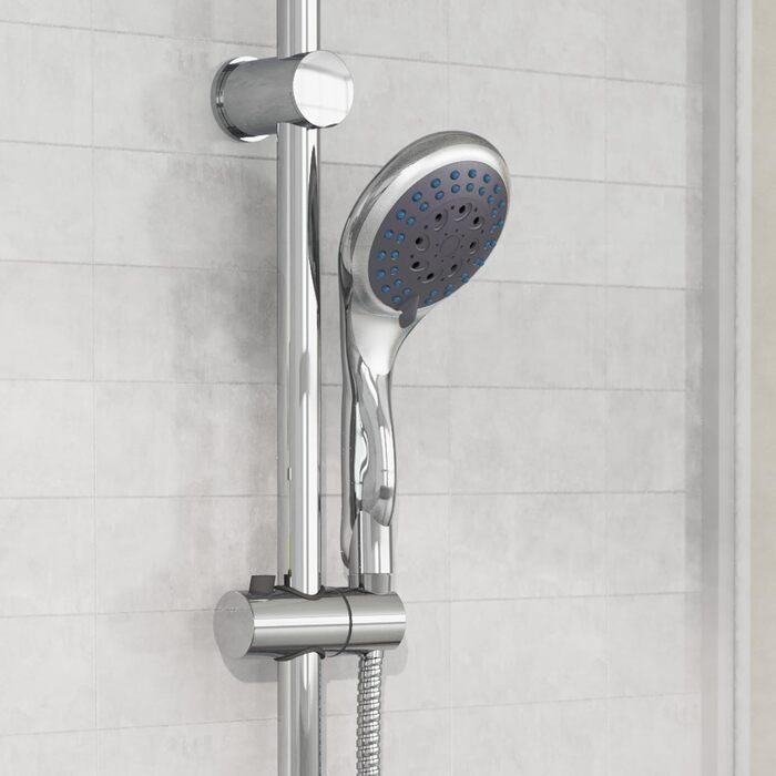 Душовий набір EISL PARMA DX5082CSB, душова стійка 70 см, лійка з 8 режимами, шланг і тримач, хром