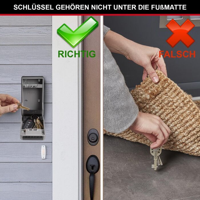 Master Lock Wall Mounted Key Safe - Outdoor Key Storage Box - 11.9 x 8.5 x 3.6 cm