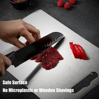 Нарізне дерево з титану, двостороннє, гігієнічне, довговічне, для кухні, 45.7 x 30.5 см