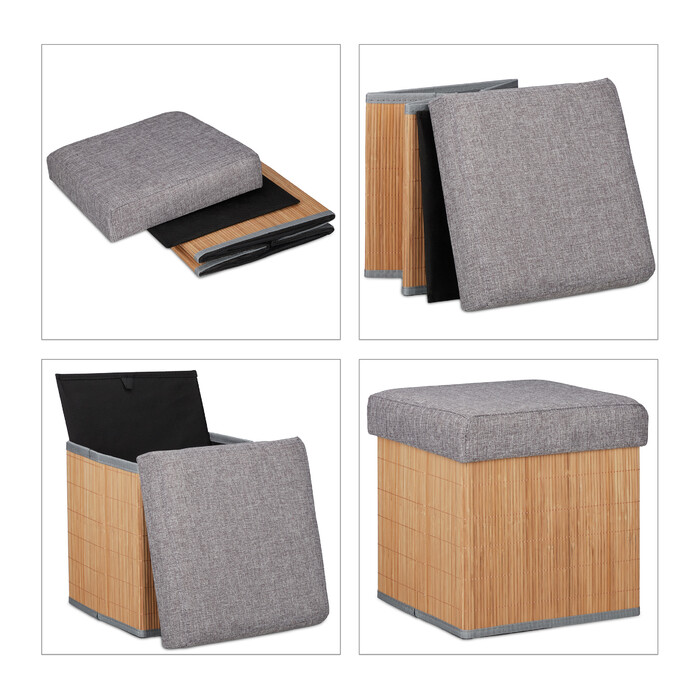 Relaxdays Ottoman з місцем для зберігання речей