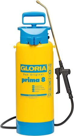 GLORIA Pressure Sprayer prima 8 | 8 L Garden Sprayer, Weed Sprayer | With Brass Lance + Adjustable Brass Nozzle, Stand
