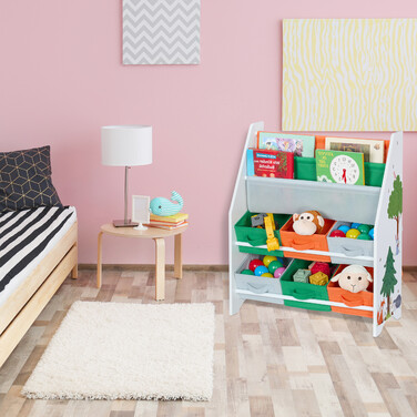 Relaxdays Kids' Shelving Unit with Storage Boxes