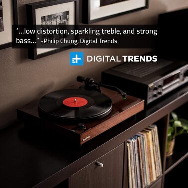 Програвач вінілу Fluance RT81 Elite High Fidelity з картриджем Audio Technica AT95E, чорний глянцевий