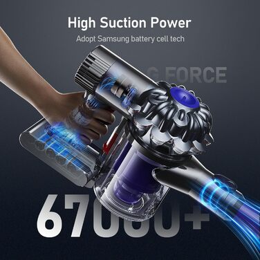 Акумулятор Keenstone 25.2V 6500mAh для пилососів Dyson V10 Animal, Absolute, Motörhead, Fluffy, Total Clean SV12 (замінник V7 6.5Ah)