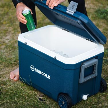 Subcold MOBI Rollkühlbox 45L: Ізольована сумка-холодильник на колесах для подорожей, авто, кемпінгу. PU-ізоляція, блакитний колір