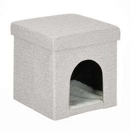 Relaxdays cat cave складний бежевий