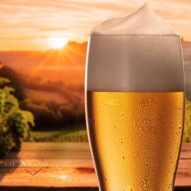 Набір келихів для пива PLATINUX 500 мл (до 640 мл), скляні бокали для пшеничного пива, 6 шт.