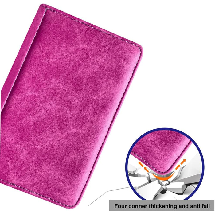 Чохол для Sony PRS-T2/PRS-T1 (6 дюймів), рожевий, з PU-шкіри