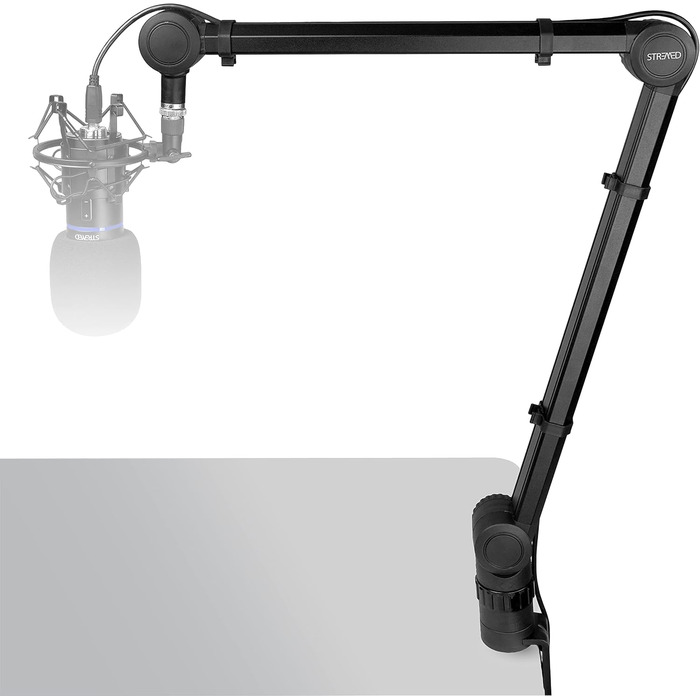 Підставка для мікрофона RockJam MS050 з шарнірною консоллю – міцна сталева конструкція