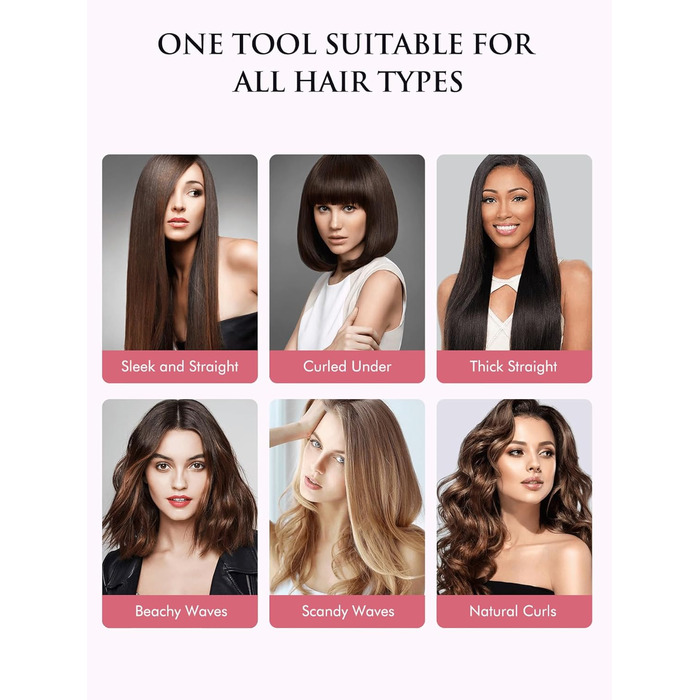 LANDOT Професійний випрямляч для волосся з керамічним покриттям 45 мм, 12 температурних режимів (120–230°C), рожеве золото