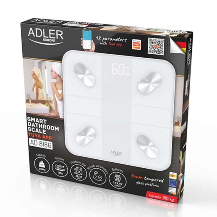 Ваги для ванної кімнати ADLER SMARTSCALE