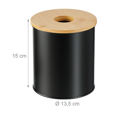 Relaxdays Cosmetic Container 2 l with Bamboo Lid