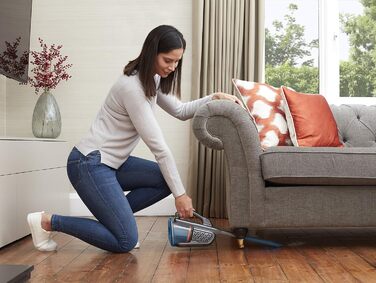 Акумуляторний пилосос ручний BLACK+DECKER BHHV315J Lithium Dustbuster 12V, 20AW, циклонна система, безмішковий, титаново-синій