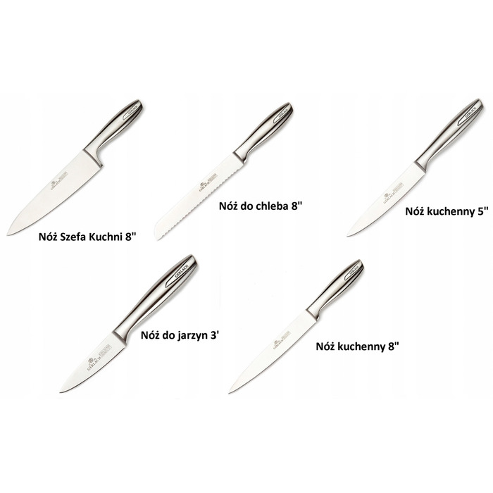 Набір ножів у підставці Gerlach Modern, 5 предметів, чорний блок