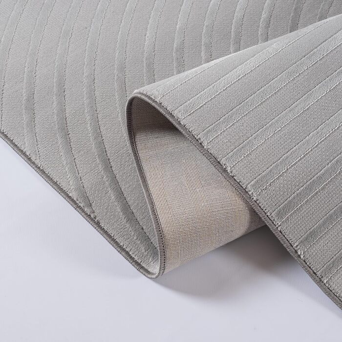 Килим Knight Luxuriöser Wohnzimmerteppich: Елегантний килим для вітальні з коротким м'яким ворсом, 3D-ефект, сірий, 80 x 150 см