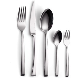 ECHTWERK Avelino Flatware Set, Silver Edition, 20-Piece, Dinner Set for up to 4 People, Stainless Steel 18/10, High-Gloss, High-Quality Cutlery Set, for Dining Table, Table Decoration for Weddings & Festive Tables