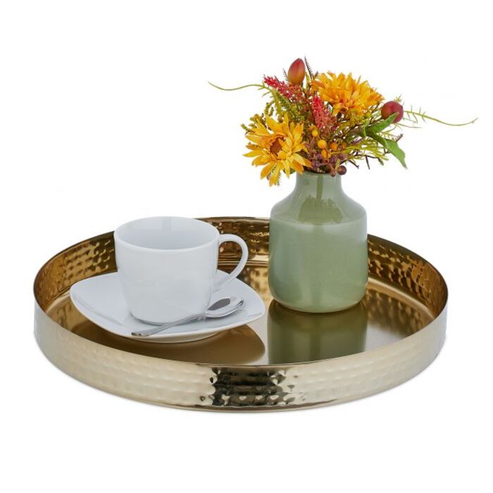 Relaxdays Golden Serving Tray