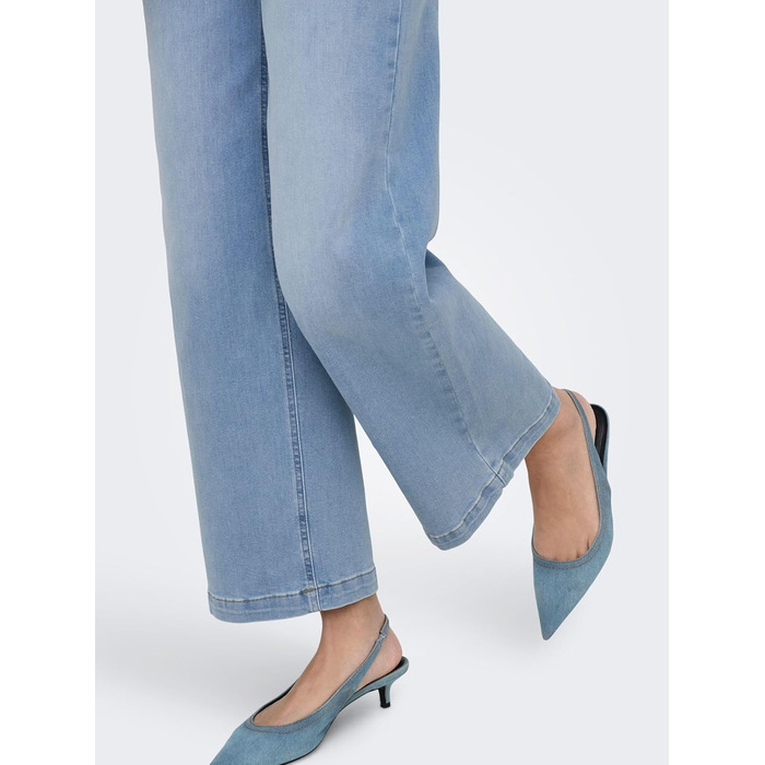 Джинси жіночі Only Madison з широкими штанинами, висока талія, світло-синій денім (XS/34L)