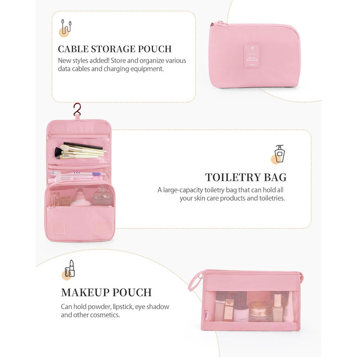 Органайзери для валіз, дорожні аксесуари, водонепроникні сумки-органайзери, 10 шт. Бежевий (Рожевий-11 шт.)