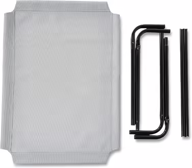 Підняте охолоджуюче ліжко для собак Amazon Basics, сіре, 130x80x19 см (M)