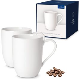Набір чашок Villeroy & Boch For Me 2 шт, 290 мл, білий, для кави та чаю, преміум фарфор, для посудомийної машини та мікрохвильовки