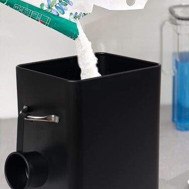 Кошик для порошку Theo&Cleo 6.5L, металева коробка для порошку, зберігання корму для собак/котів, кавових зерен (вугільний)