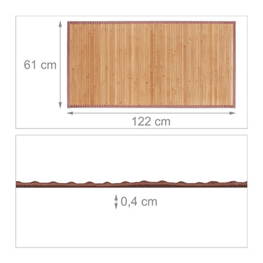 Relaxdays Bamboo Mat Natural