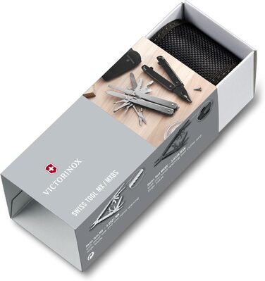 Мультитул Victorinox Swiss Tool Spirit MXBS: 24 функції, з плоскогубцями, викрутками, відкривачкою для консервів, чорний, з нейлоновою сумкою