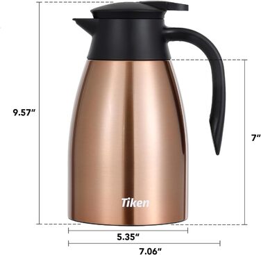 1.5L Thermos Flask Stainless Steel Double-Walled Vacuum Insulation Insulated Carafe Coffee Pot