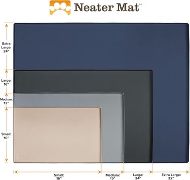 Підкладка під миску для собак та котів Neater Pet Brands - силіконова, вологостійка, 48,3 x 30,5 см, аквамарин