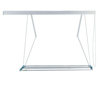 Сушарка для білизни на стелю JUWEL Samba 200 (13,7 м сушки, для великих речей/постільної білизни, регулювання висоти до 120 см)