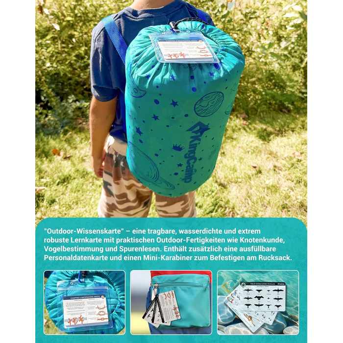 KingCamp Kids Sleeping Bag - Winter Warmth & 3-4 Season Comfort for Camping & Trekking - 170x70cm, 7°C Rating