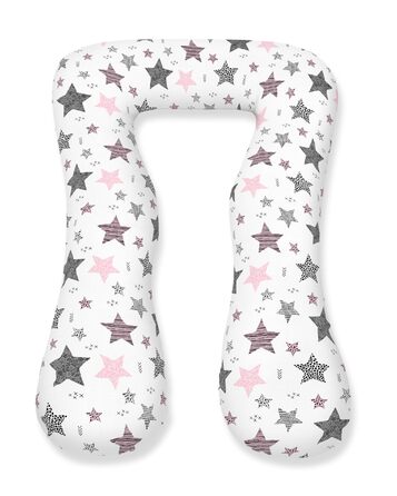 Подушка для годування Amilian Stillkissen Seitenschläferkissen: подушка для сну на боці, вагітності та годування, XXL, Body Pillow, блакитний/рожевий