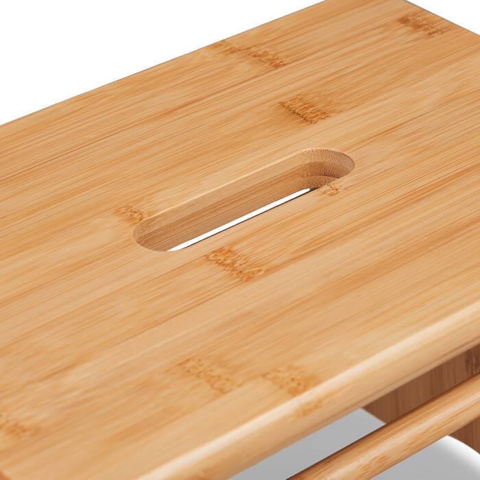 Relaxdays Bamboo Footstool with Handle