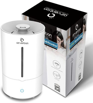 Ультразвуковий зволожувач повітря, 4 літри - тихий зволожувач для дитячої кімнати, спальні та для немовлят