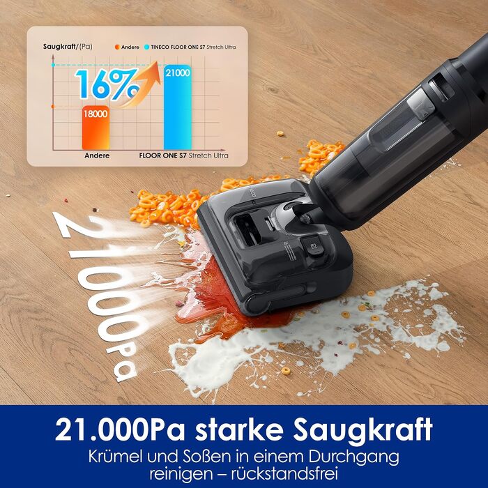 Вертикальний миючий пилосос Tineco Floor ONE S7 Stretch Ultra з функцією FlashDry та системою DualBlock
