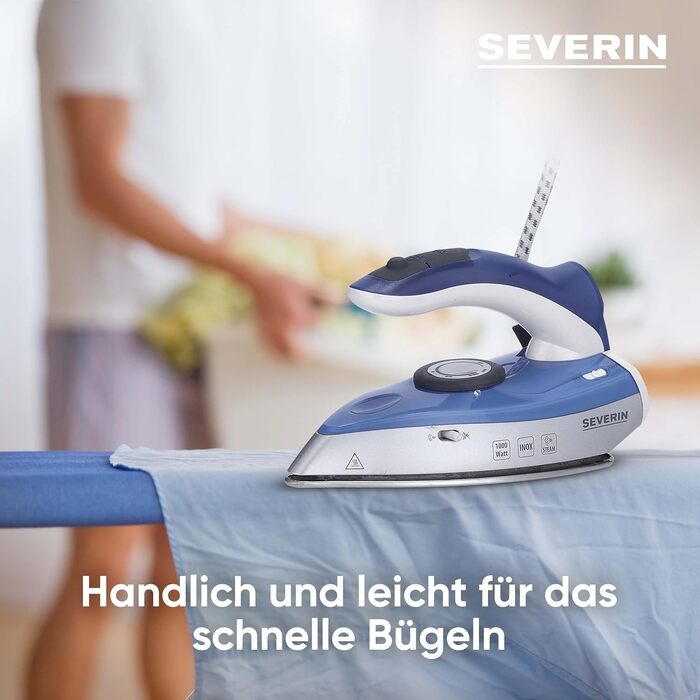 SEVERIN BA 3234: Подорожній парогенератор з регулюванням температури, 1000 Вт, срібний